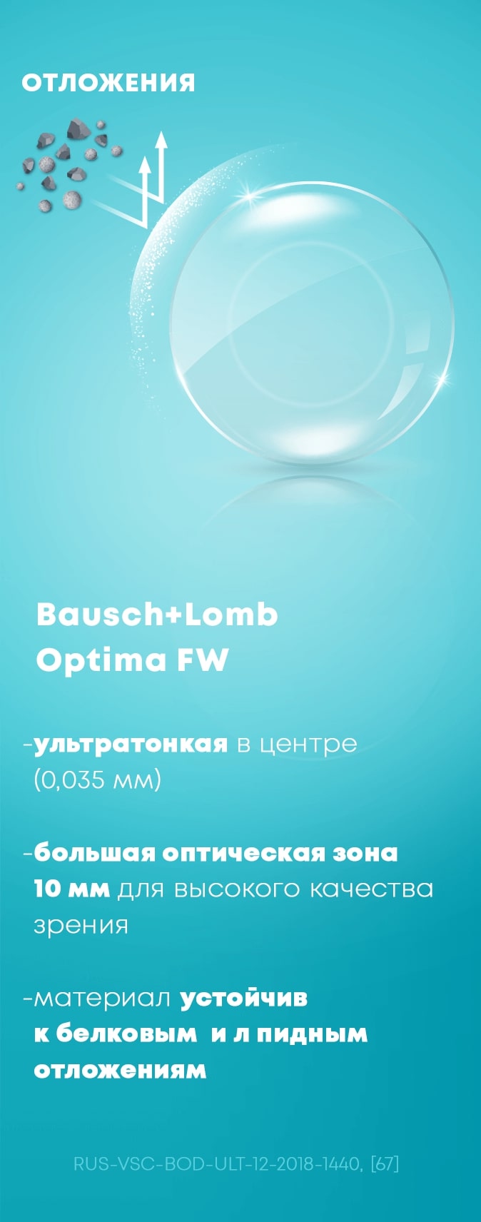 Контактные линзы Bausch+Lomb Optima FW (4 линзы), 3 месяца ношения